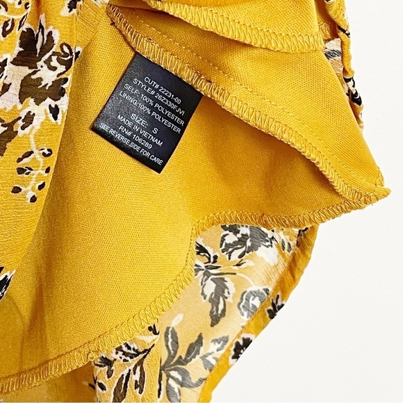 TRIXXI Women’s Yellow Floral Dress - Small - Picture 5 of 10